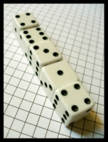 Dice : Dice - 6D Pipped - White Cheat Dice - Shaved